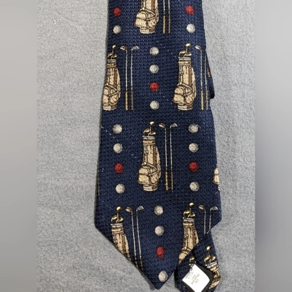 Golf‎ Neck Tie Spencer & Lowe imported silk blue